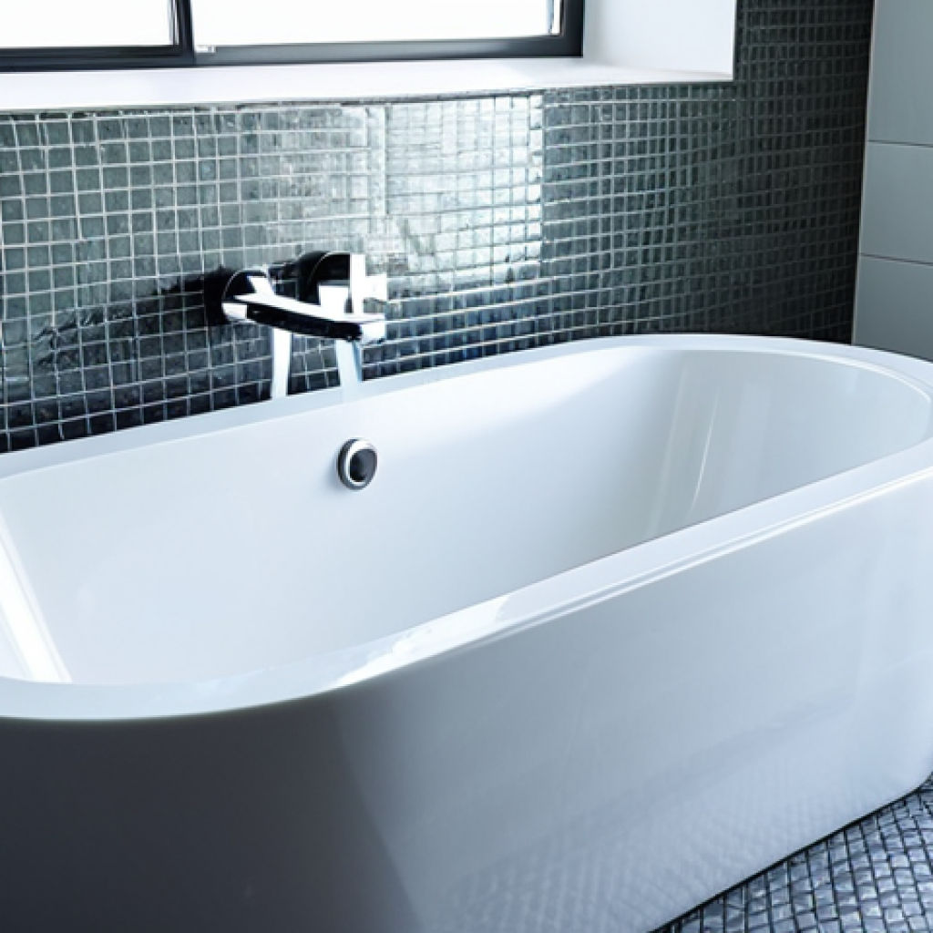 실리콘 실란트 종류 및 용도 - Bathroom Scene**
"A brightly lit, modern bathroom with freshly applied white acetoxy silicone seala...