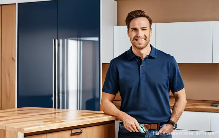 고기능성 인테리어 필름 - Image Prompt 1: Kitchen Cabinet Transformation**