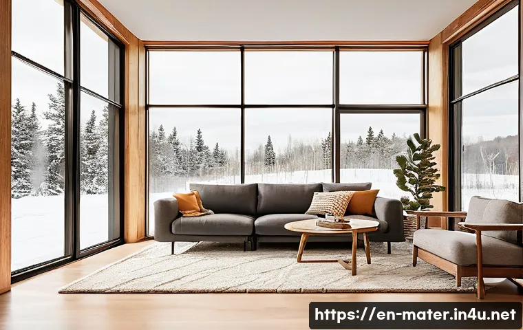 유리섬유 단열재 성능 - **Prompt 1: The Cozy, Energy-Efficient Home**
"A bright, inviting modern living room seen from a...