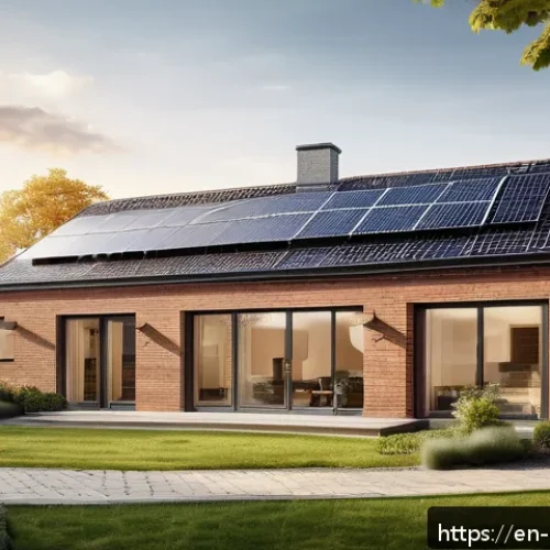 건축용 단열벽돌 장점 - A modern, energy-efficient residential home under soft daylight, showcasing insulated brick walls wi...